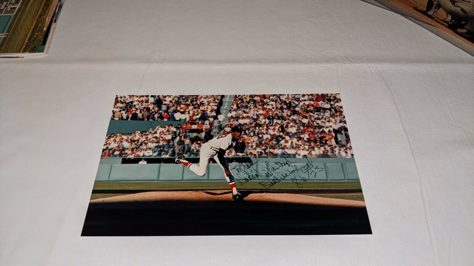 Oil Can Boyd Boston Red Sox Signed 8x12 Personal Photo Poster painting W/Our COA READ To Joe