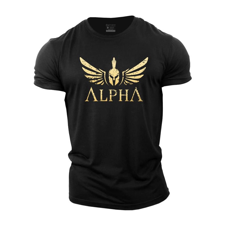 Cotton Alpha Graphic Men's T-shirts tacday