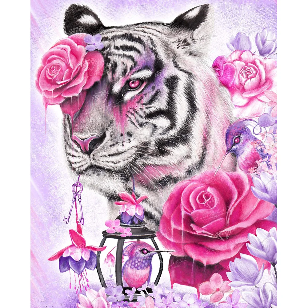 11CT tigre de punto de cruz estampado (50 * 40cm)