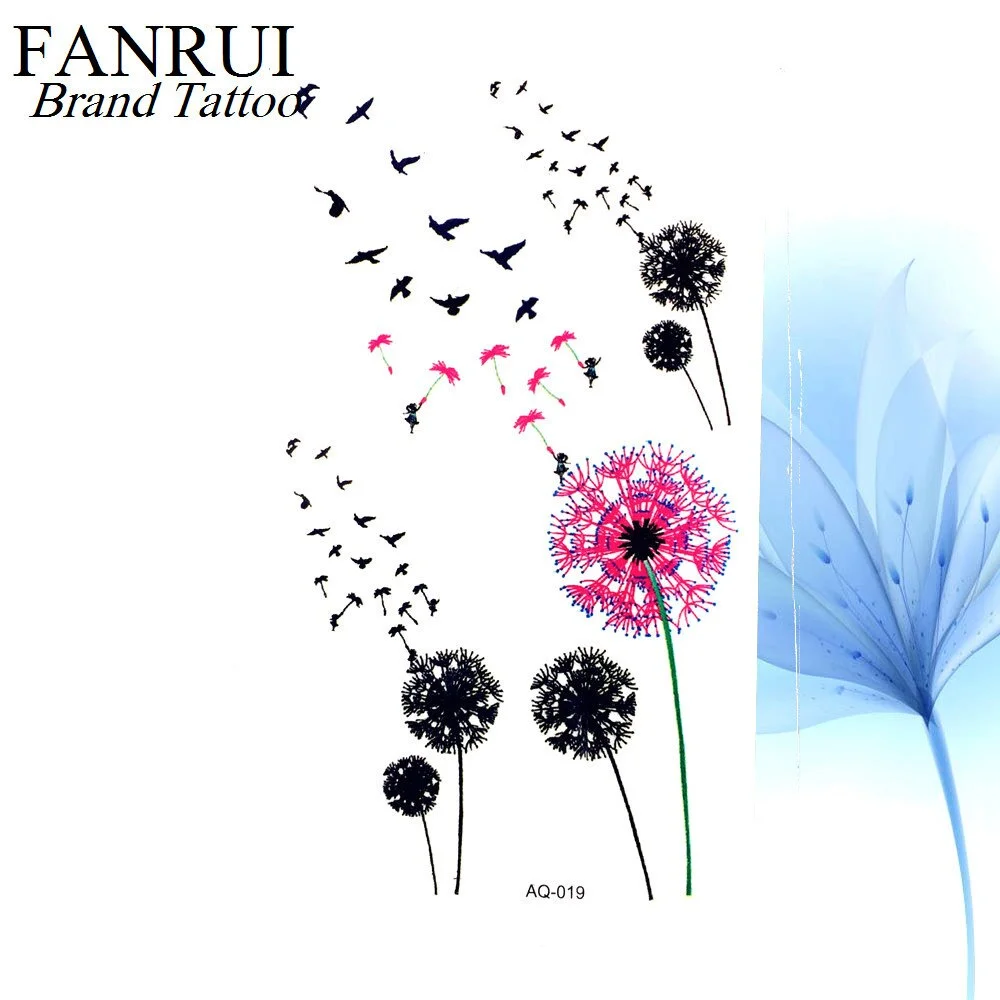 Summer Style Watercolor Feather Bird Temporary Tattoo Women Tribal Henna Fake Tattoo Men Body Arm Art Drawing 3D Tatto Stickers