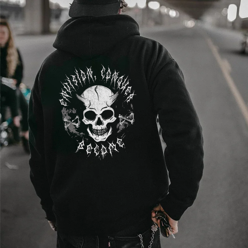 Skull Printed Men's Hoodie