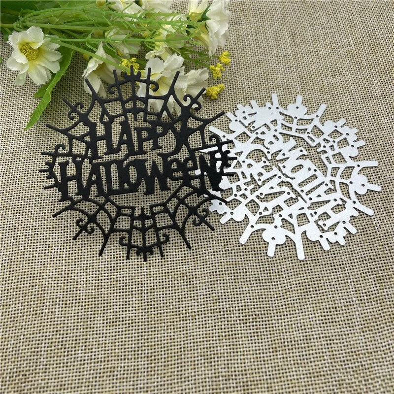 Happy Halloween Metal Cutting Dies Stencils For DIY Scrapbooking Decorative Embossing Handcraft Die Cutting Template