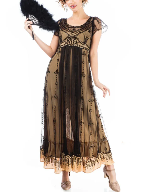 Vintage Mesh Tangleton Manor Temperament Women's Dress