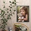 Diamond Painting -DIY Full Square Drill Girl with Pet(35x45cm)