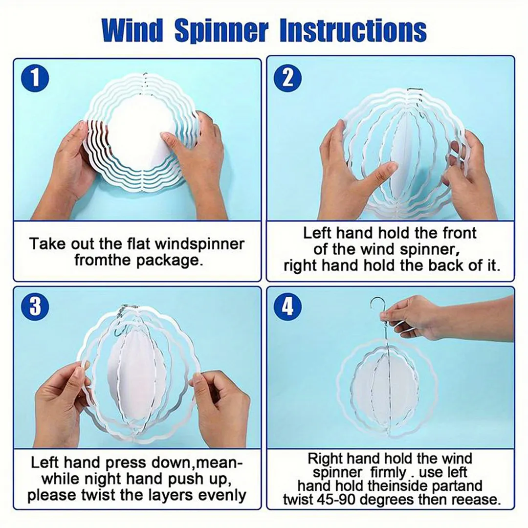3D Hanging Wind Spinner 360 Degree Rotating 10-Inch Garden Wind Spinners Hanging Wind Catcher Art Gift for Home Garden Halloween Christmas (witch)