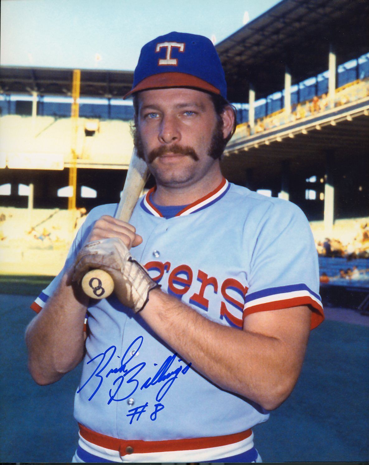 Rich Billings autographed 8x10 #3 Texas Rangers In person