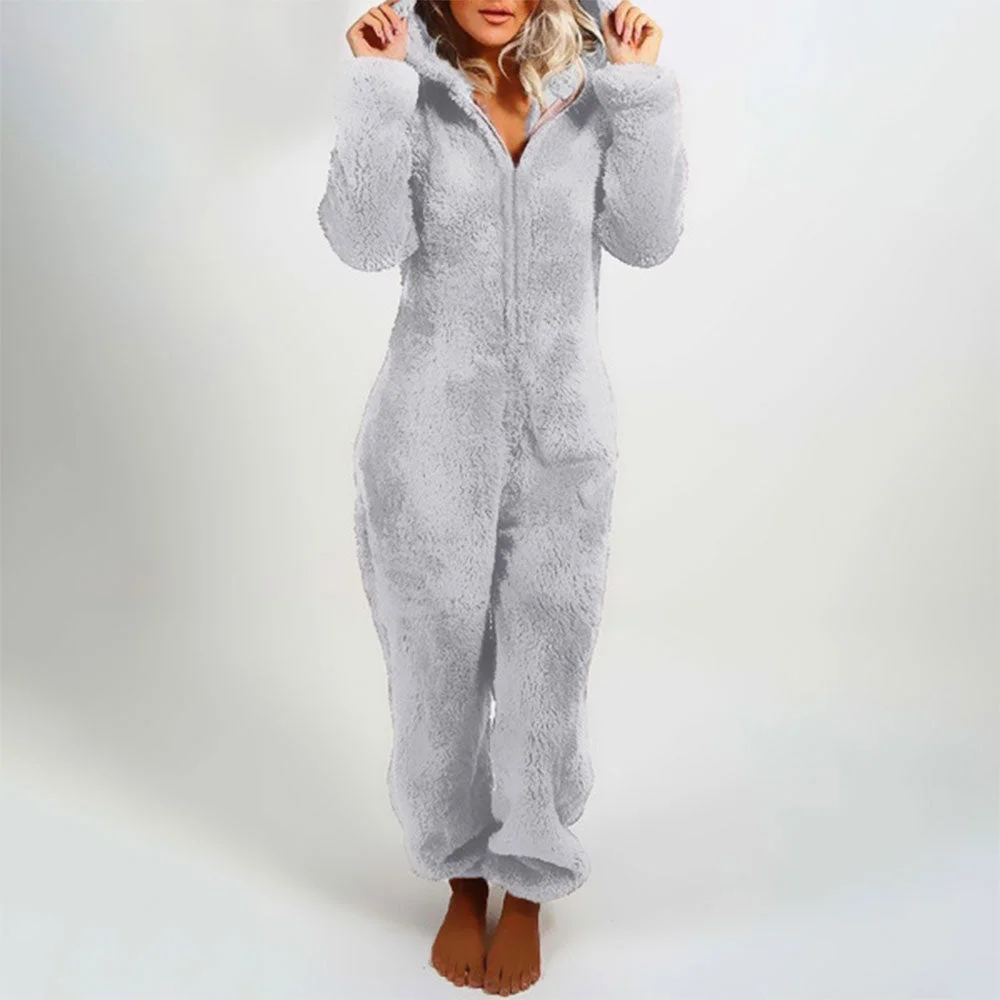 Smiledeer Autumn and winter women's one-piece home pajamas