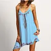 Women's Spaghetti Strap Floral Print Sleeveless Beach Dress