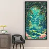 Moonlight Over Lotus Pond-14CT Stamped Cross Stitch 40*70cm/15.75*27.56in(Big Size) tapestrymarket