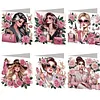 6pcs DIY Diamond Painting Greeting Card Set with Envelopes Rhinestone Diamond Art Mosaic Postcards for Birthdays Thanksgiving & Special Occasion
