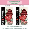 DIY Diamong Painting Double Sided Drills Garden Flags Outdoor Decor Holiday Garden Decorations Kit(Welcome Heart)