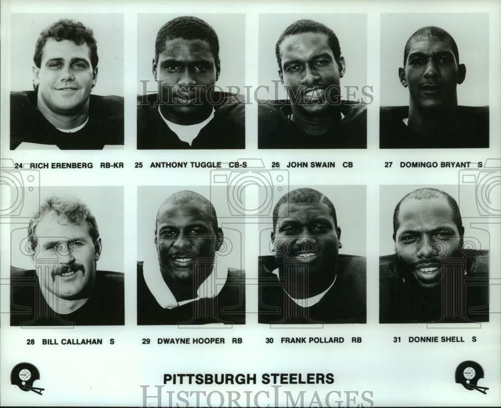 Press Photo Poster painting Pittsburgh Steelers football head shots - hcs22884