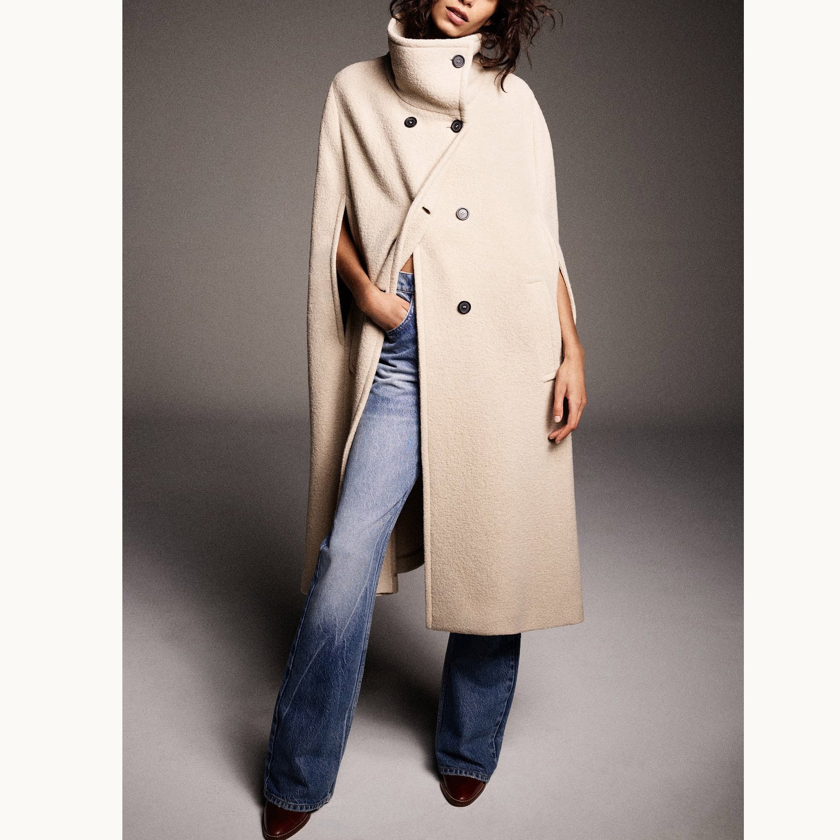 Casual Long Sleeve Solid Buttons Irregular Coat