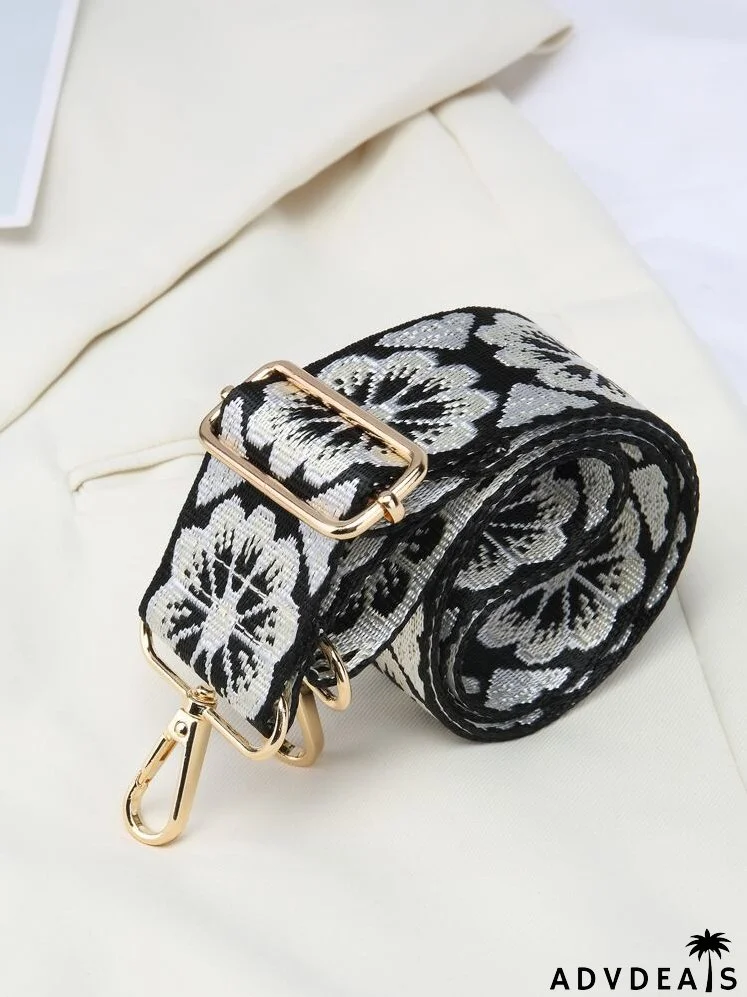 Floral Embroidery Bag Strap