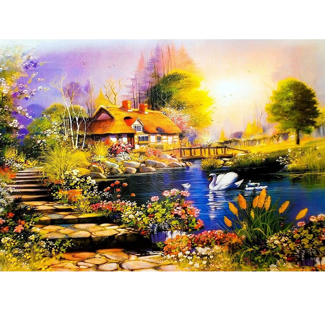 Lake - Large Paper Jigsaw Puzzle [1000 Pieces]、、sdecorshop