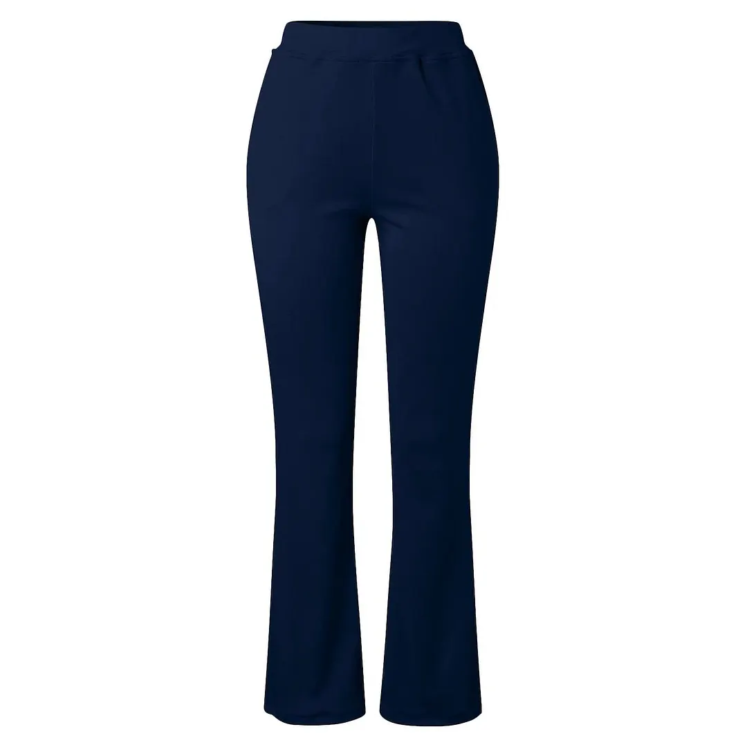 Womens Dress Work Casual Pants Trousers Straight Full Length Pocket Stretchy Daily Black