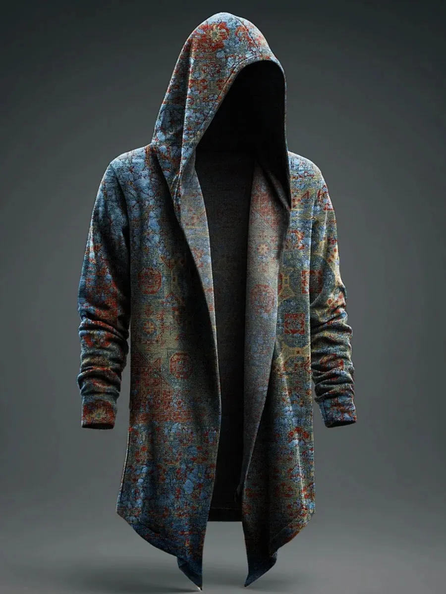 Vintage Abstract Art Prints Casual Hoodie Jacket