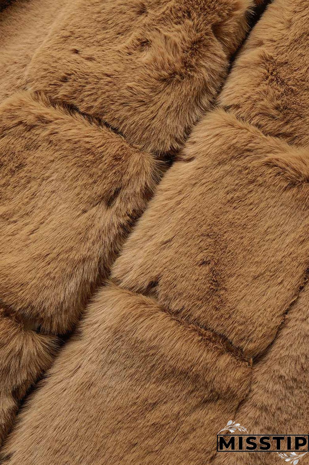 Brown Casual Solid Patchwork Cardigan Hooded Collar Outerwear