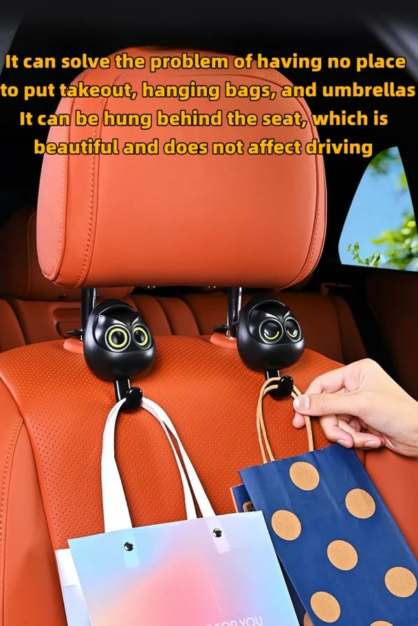 Owl Winking Car Universal Seat Back Hook