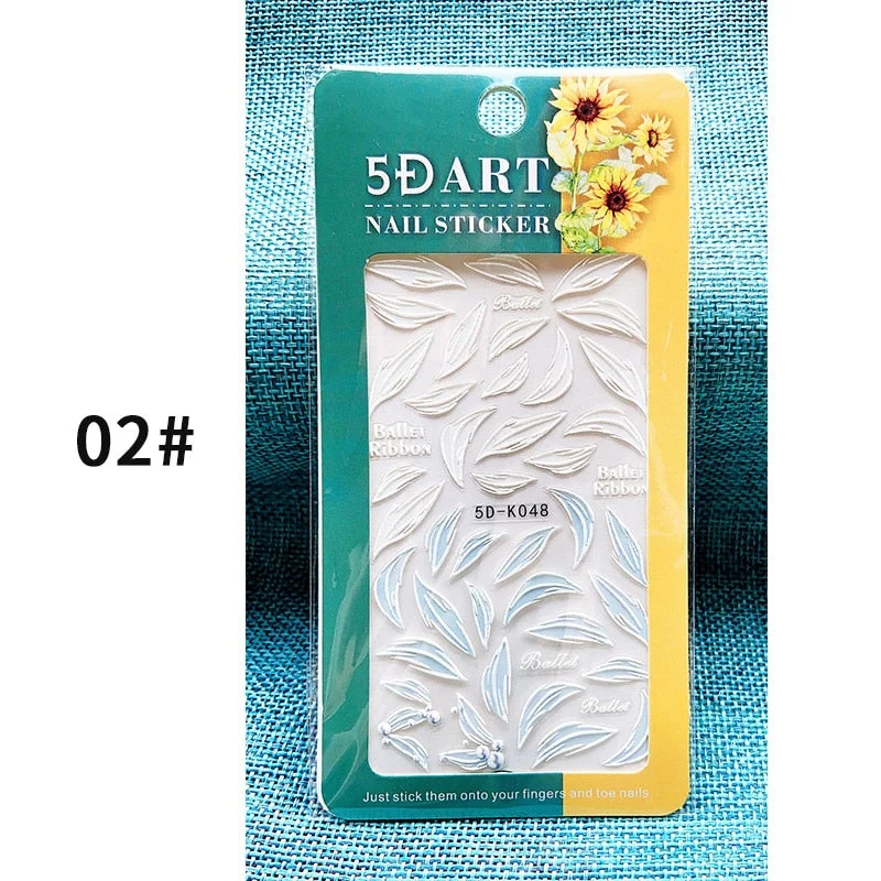 1PC 5D Nail Stickers Winter Santa Claus Self-Adhesive Slider Nail Art Decorations Christmas Snow Decals Manicure Accessories-Nail Inspo