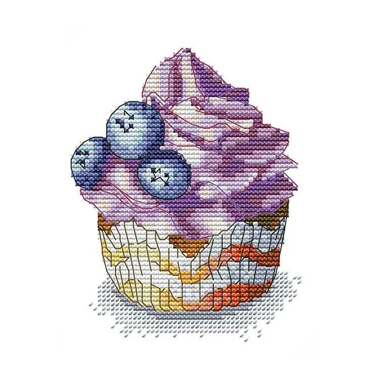Joy Sunday Cake 14CT Stamped Cross Stitch 16*19CM