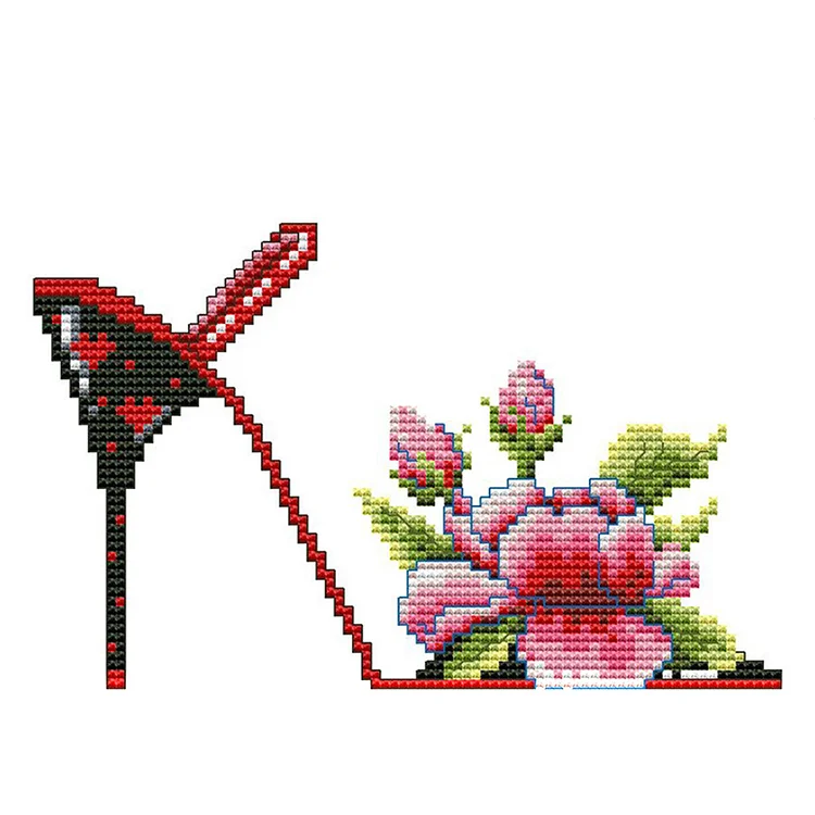 Joy Sunday High Heels 14CT Stamped Cross Stitch 21*16CM