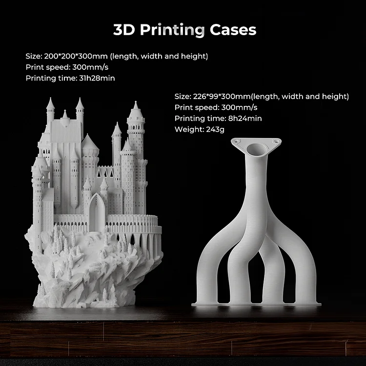 Creality Official PLA Filament Hyper Series PLA Super Print Speed  30-600mm/s 1.75mm 1kg Spool, 3D Printing Filament for 3D Printer - Black