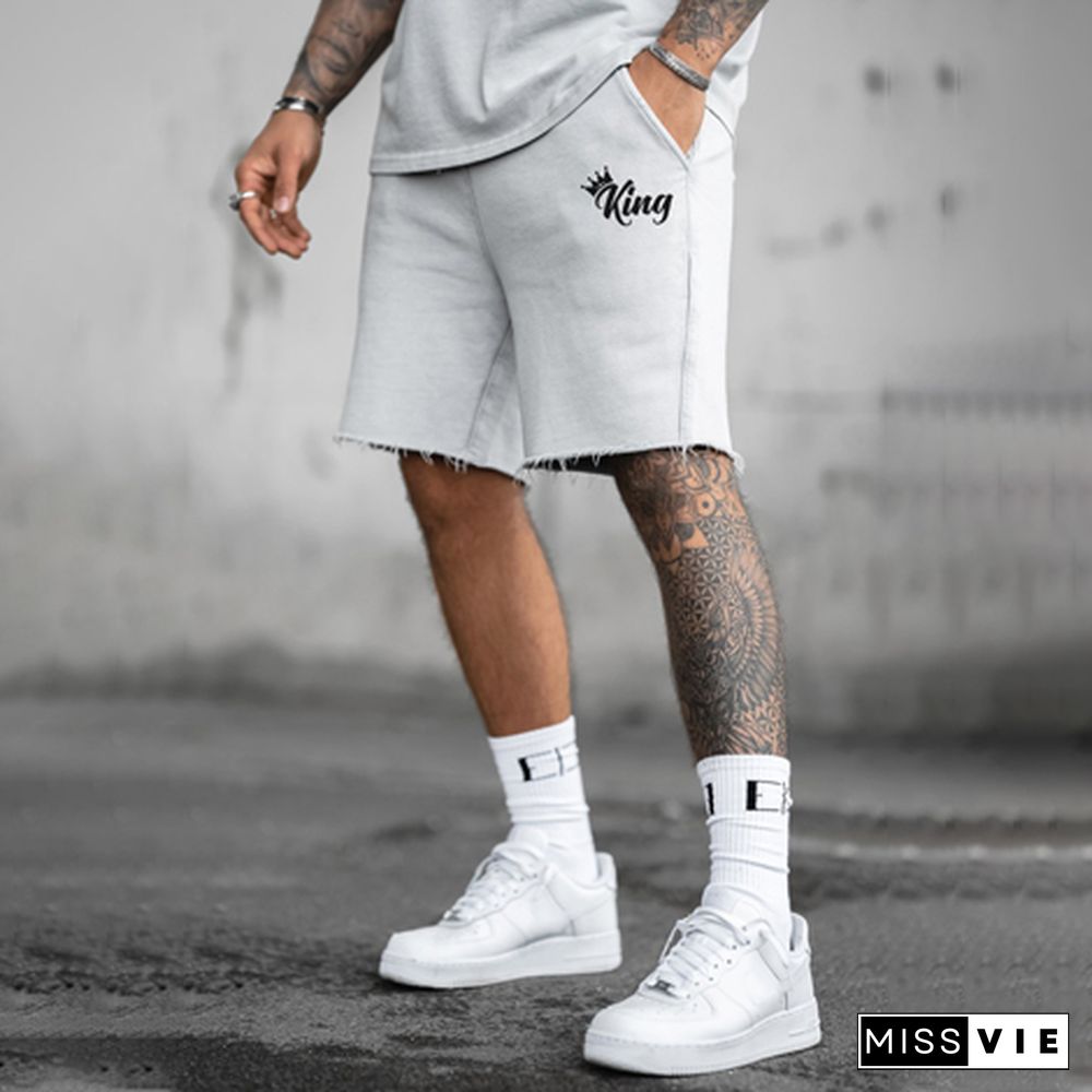 King Print Track Shorts