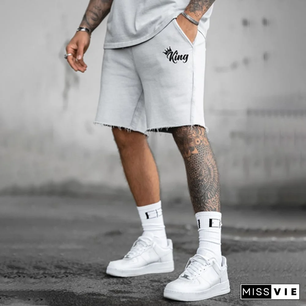 King Print Track Shorts