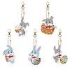 DIY Diamond Painting Keychain-5pcs/Set Rabbit Bag Keychain Jewelry Gift