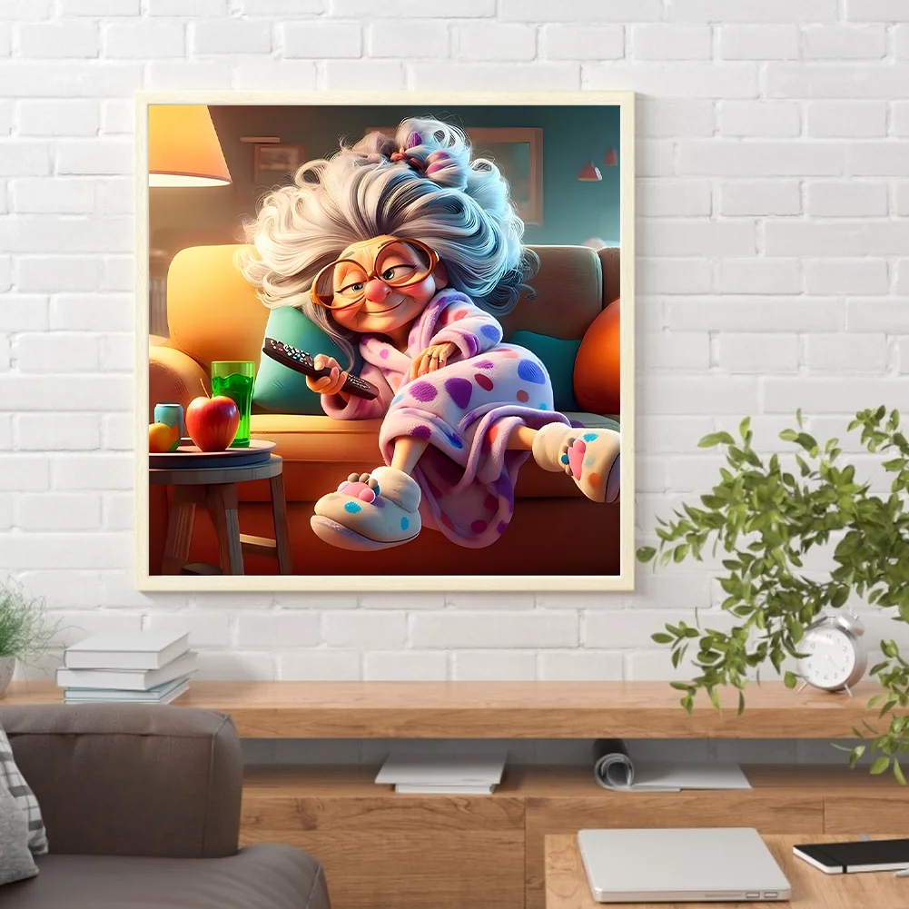 Diamond Painting - Full Round Drill - Grandma(Canvas|40*40cm)
