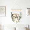 (Finished Product)Artificial Eucalyptus Wall Decor Fake Greenery Leaves Boho Wall Decor Imitation Eucalyptus Leaf Ornament for Bedroom Kitchen Dining Room Bathroom