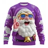 Unisex Santa Claus 3D Printed Casual Round Neck Sweatshirt Christmas Decoration Party