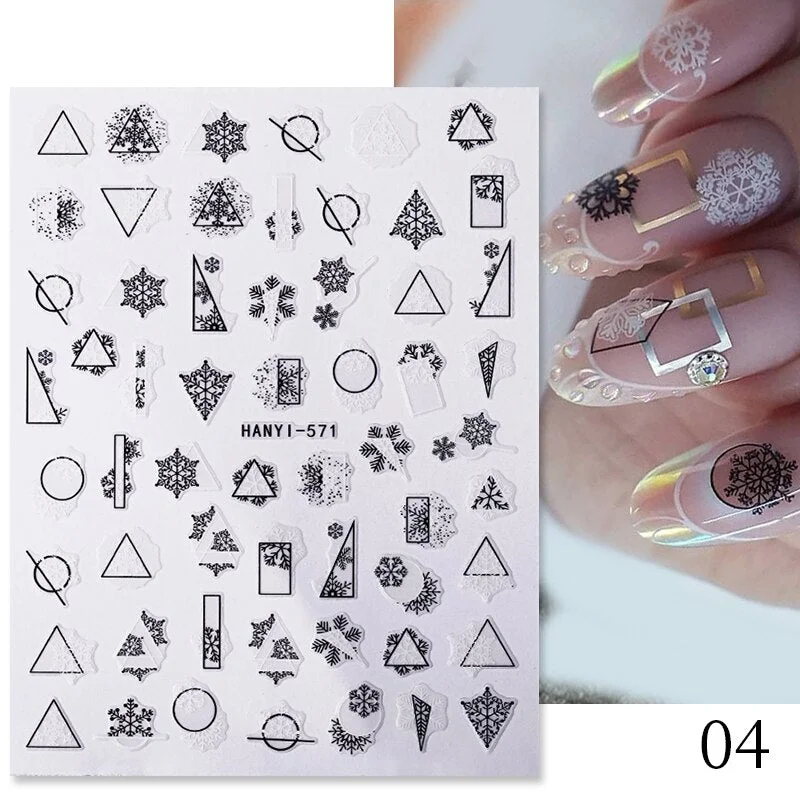 Dandelion Flower 3D Nail Stickers Women Face Abstract Butterfly Image Sexy Girl Christmas Slider Design Polish Nails Art Decals-Nail Inspo