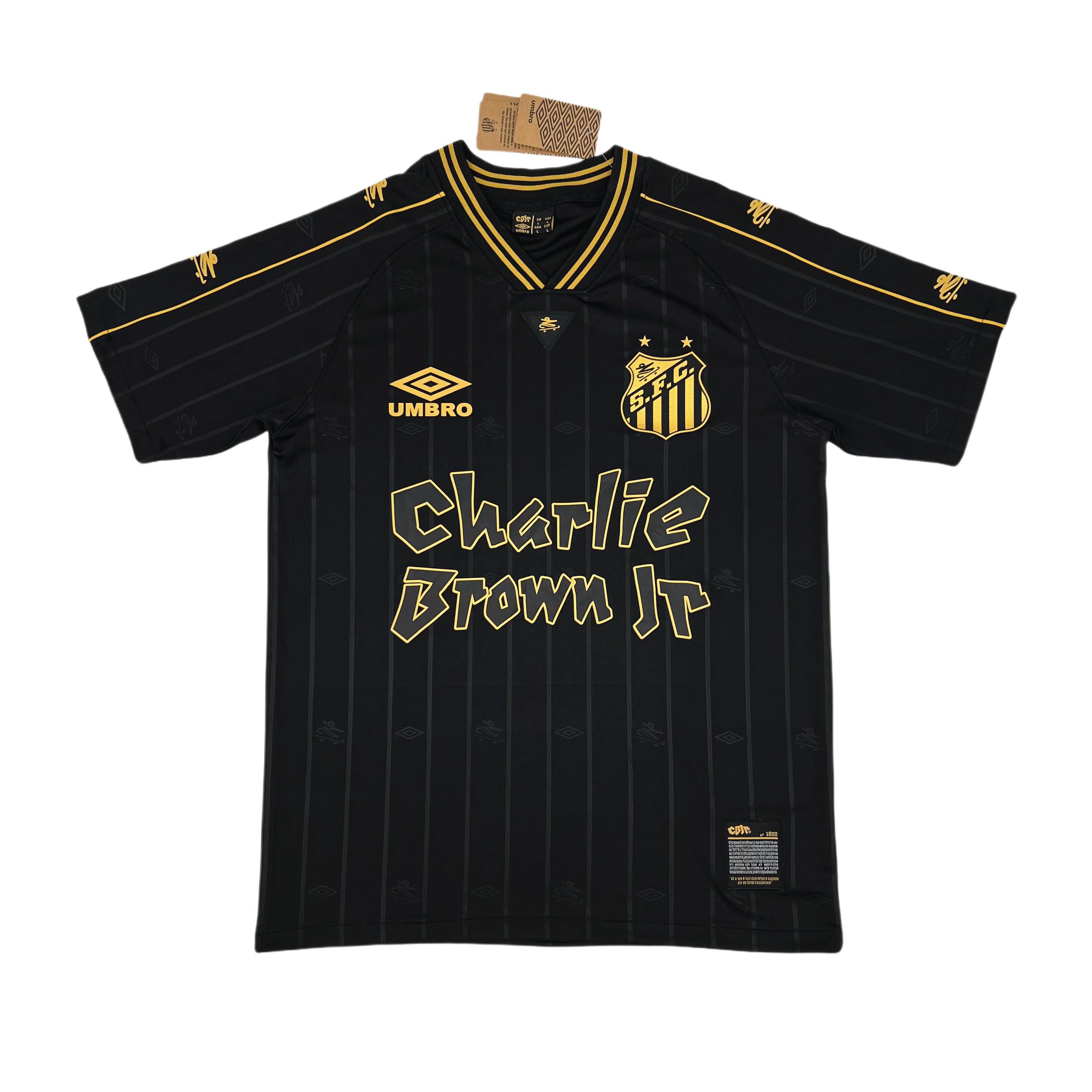 Santos FC Maillot Foot 2024 2025 Noir Charlie Brown Jr Maillot De Fou, site maillot de foot pas cher