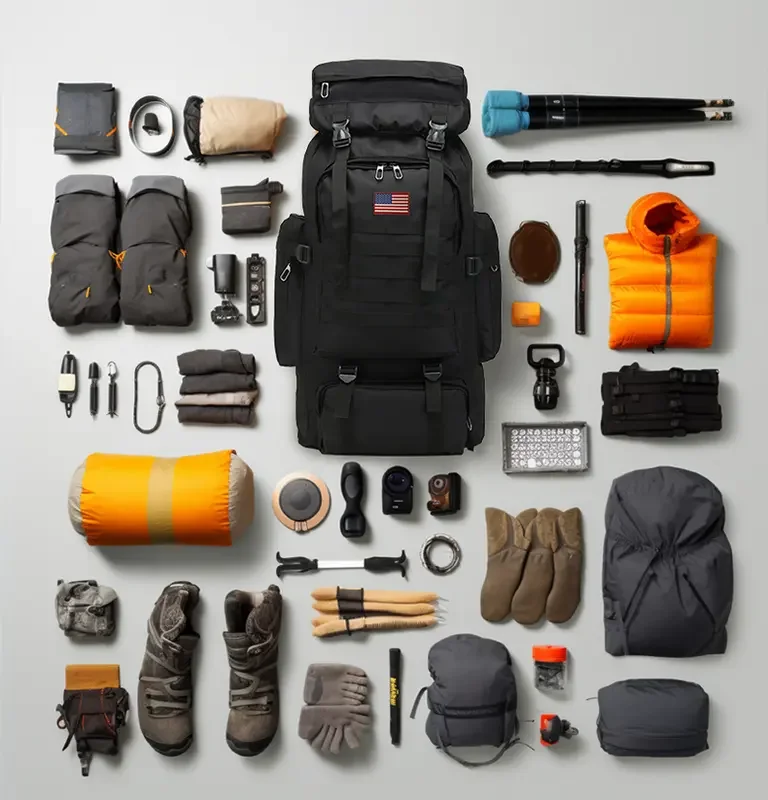 Ein 80-Liter-Reiserucksack mit gro&szlig;em Fassungsverm&ouml;gen eignet sich zum Wandern, Campen, Jagen und Angeln.