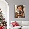 Diamond Painting -DIY Round Drill Girl with Pet Character(35x45 CM)