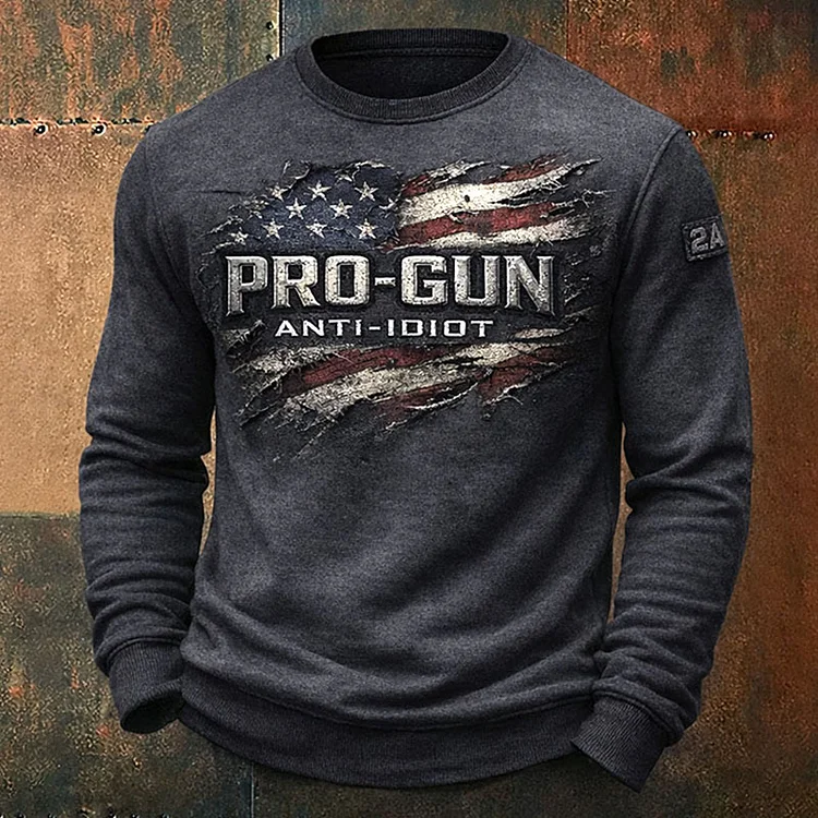 Pro-Gun Anti-Idiot Casual Sweatshirt socialshop