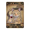 Cat Drinking Wine Fashion No Glare Unique - Vintage Metal Signs(12*16Inch) - Bar