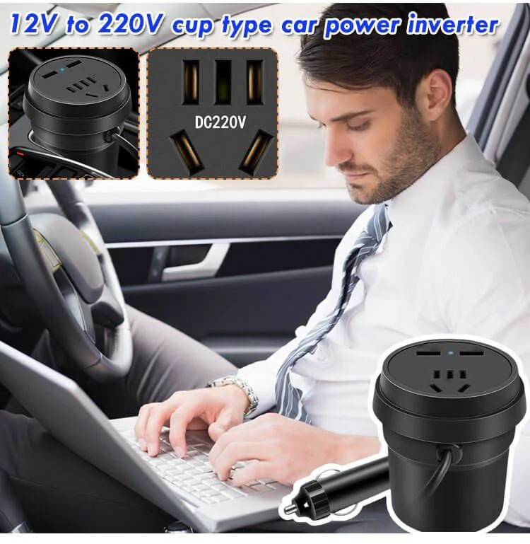 ☃Christmas Hot Sale 45% OFF  - Cup Type Car Inverter Quick Charge Power QC 3.0