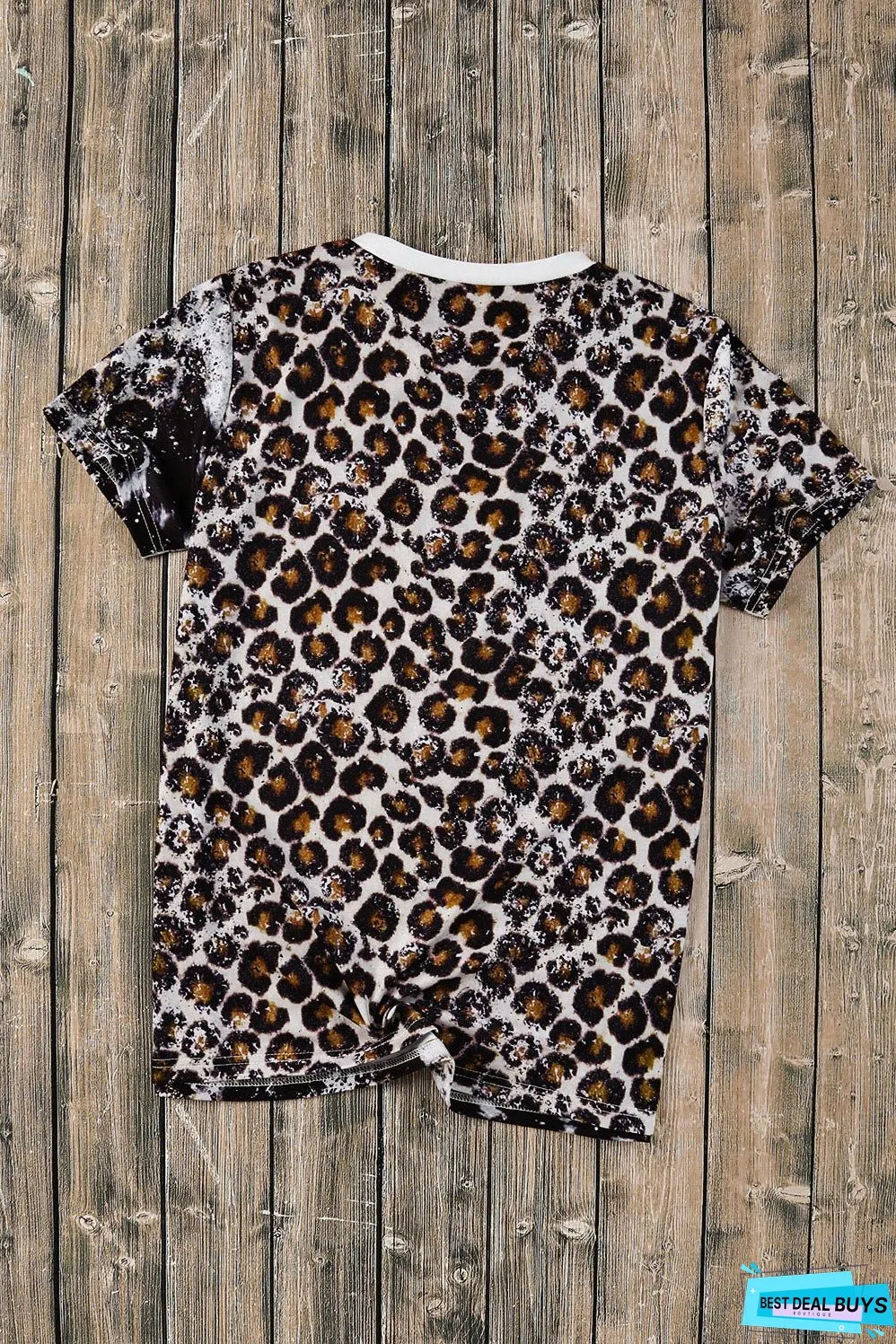 Mix Animal Print Bleached T Shirt