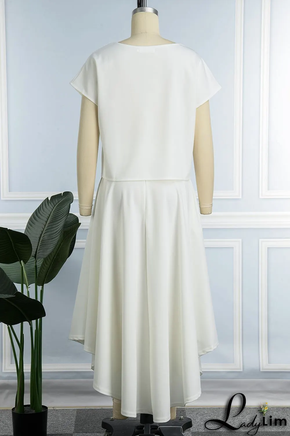 Red Casual Solid Bandage Patchwork O Neck Short Sleeve Two Pieces