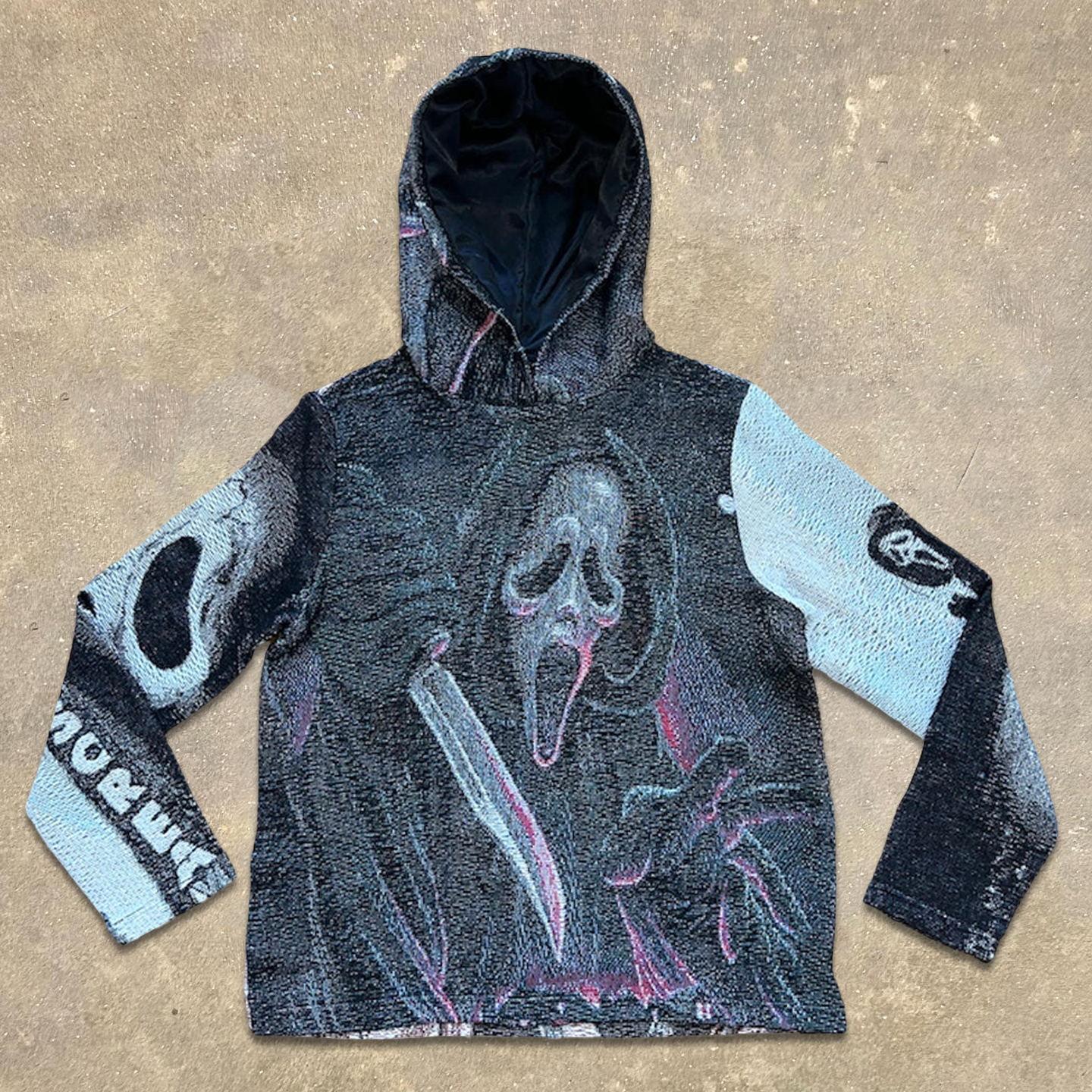 Scream Print Long Sleeve Hoodies