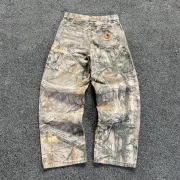Imaginarygam fall outfits y2k Harajuku camouflage multi-color design high-waist jeans women's aesthetic trend niche simple casual straight wide-leg y2k pants
