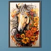 (40*60cm)Sunflower Horse - Round Partial AB Drill Diamond Painting