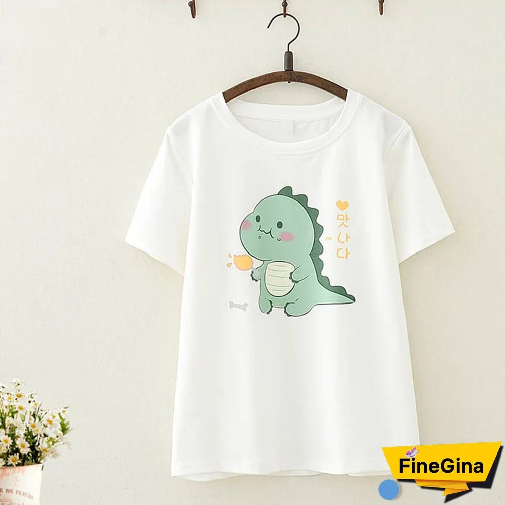 Cheese Stick Little Monster Print T-Shirt