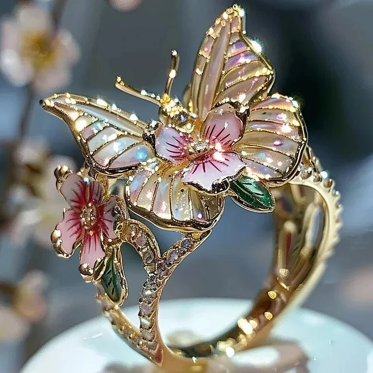 Butterfly Flower Ring Verceri