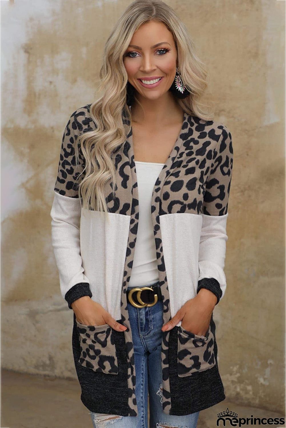 Block Cardigan with Pockets