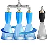 3 in 1 Pressures Washer Turbo Nozzle with 1/4 Inch Quick Connection 360 Degree Rotating Tip Turbo Nozzle 4000 PSI for Garden Car Concrete Brick