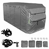 [US Local Warehouse] 420D Oxford Fabric Travel Trailer RV Cover Anti- Trailer Cover for Winter Snow
